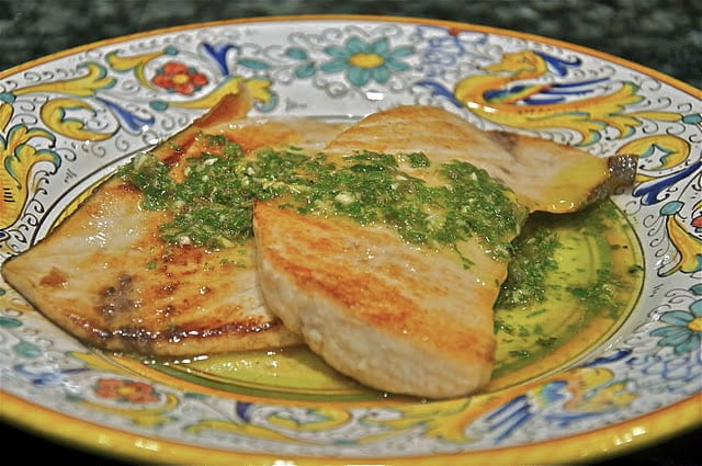 Swordfish with Salmoriglio Sauce 