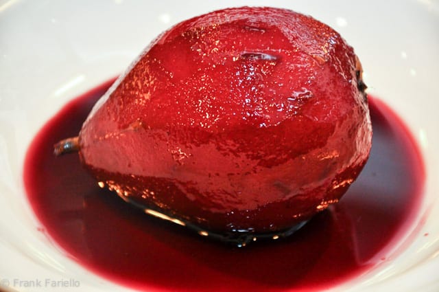 Pears Poached in Red Wine