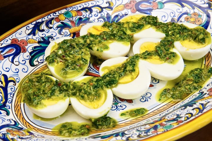 Uova sode in salsa verde (Eggs in Green Sauce)