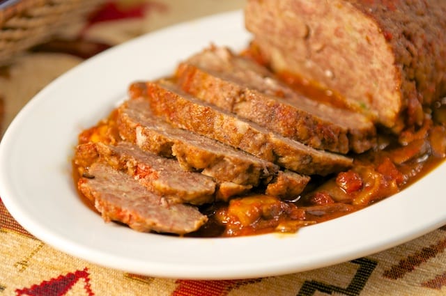 Meatloaf in Tomato and Mushroom Sauce