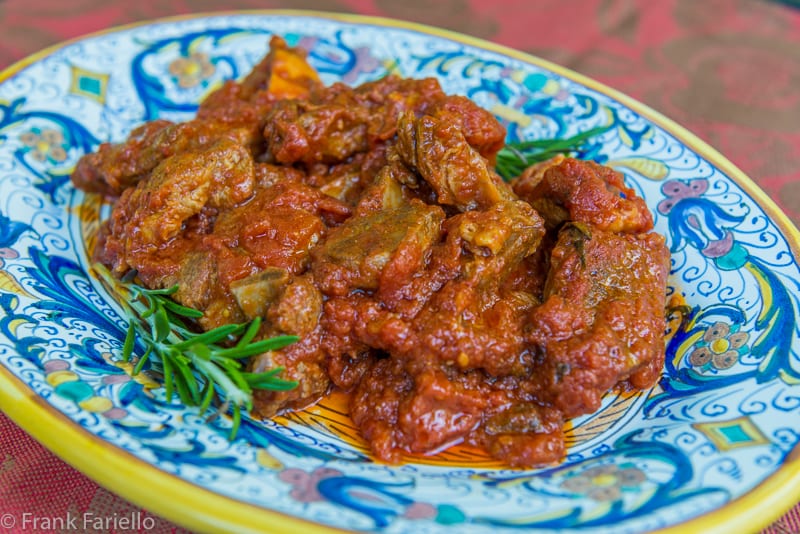 agnello in umido (lamb in tomato sauce)