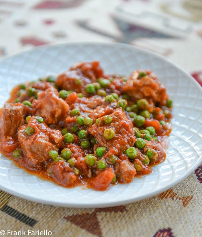 Spezzatino di maiale con piselli (Pork Stew with Peas)