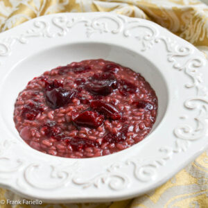 Risotto all'Amarone e ciliegie