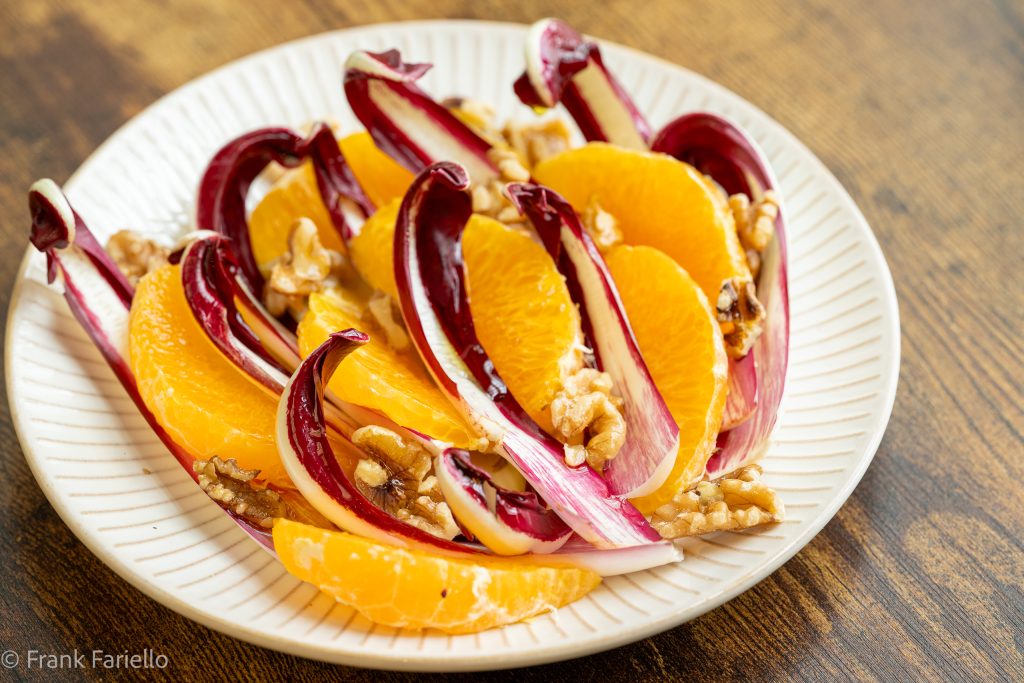 Insalata di radicchio arance e noci