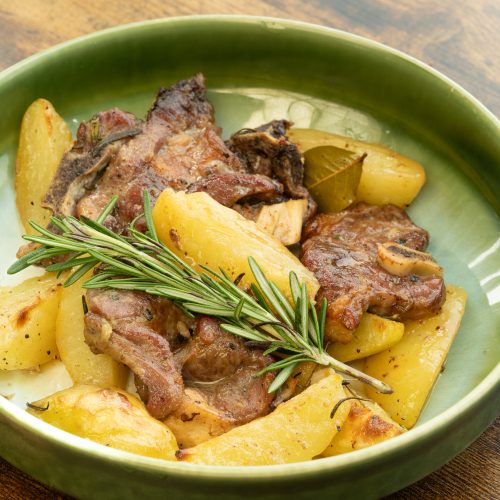 Abbacchio al forno con patate (Oven Roasted Lamb and Potatoes)