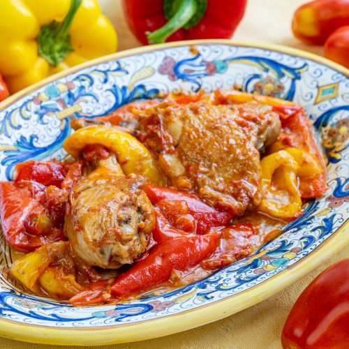 Pollo e peperoni alla romana (Roman Style Chicken and Peppers)
